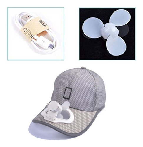 Sombrero De Protección Solar Usb Recargable For Adulto Con