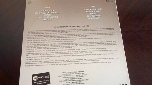 Vinilo Lp De Los Bravos - 20 Aniversario -(u1210