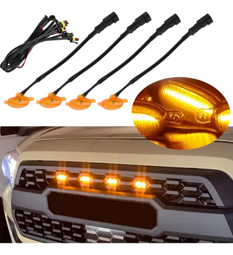 Oferta Luces Led Tipo Raptor Universal X4 Parrilla Rejilla