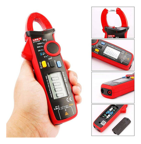 Uni-t® Ut210e® Amperimetro 1ma-100a Corriente Continua Tenaz