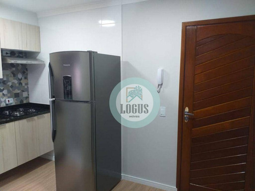 Imagem 3 de 30 de Apartamento Com 50m² Composto De 2 Dormitórios Sendo 1 Suíte E Um Dos Com Sacada, À Venda Por R$ 265.000,00 - Utinga, Santo André/sp - Ap2025
