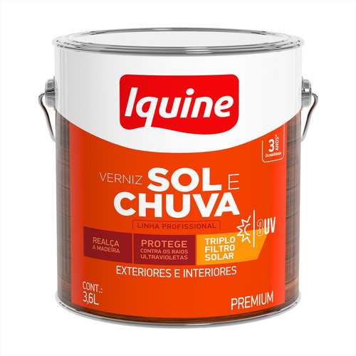 Vernize Sol E Chuva 3,6l Premium Triplo Filtro Solar Iquine