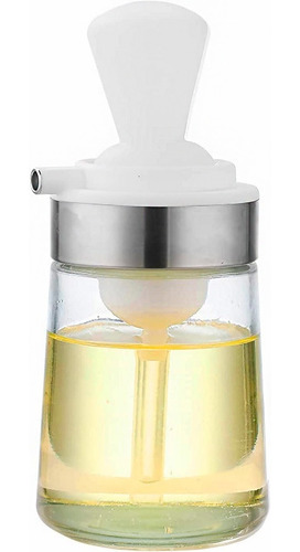 Aceitera De Vidrio Vinagrera C/ Brocha De Silicona Dispenser