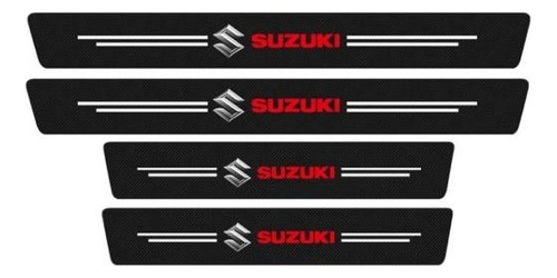 Protector Zocalo Suzuki 4 Pieza Fibra De Carbono Adh.3m