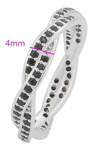 Anillo Churumbela Swarovski Trenzado Sin Fin Oro Laminado