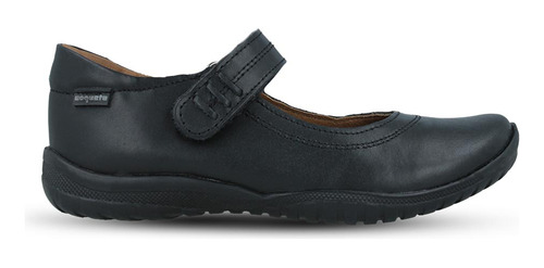 Zapato Escolar Coqueta Flats Negro De Piel Niña Talla. (17.5
