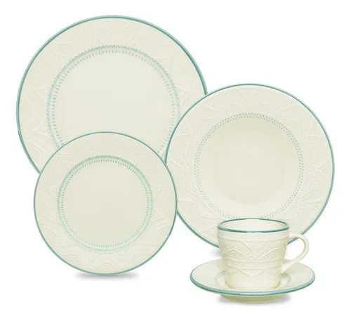 Juego de platos de postre Serena Sky de 6 piezas, 20,5 cm