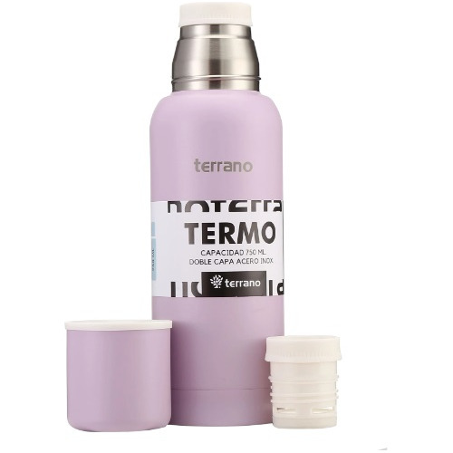 Termo Terrano 750ml Doble Tapon Lila Flaber