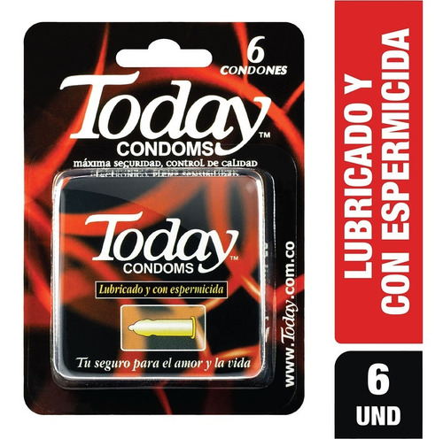 Today Condon Lubricado Espermicida X 6und