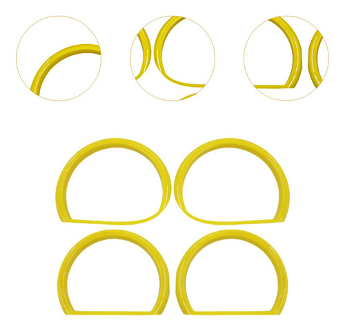 4 Piezas De Cubierta De Pantalla De Faro, Biseles Amarillo