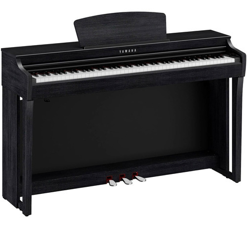 Piano digital Yamaha Clavinova CLP-725 220V astro black con terminación escarchado 88 teclas