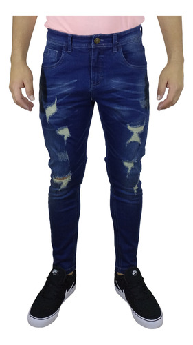 Pantalón Jean Moda Comfort Para Hombre - Azul