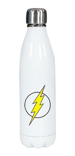 Botella Blanca Acero Inoxidable - Flash ( Rayo )