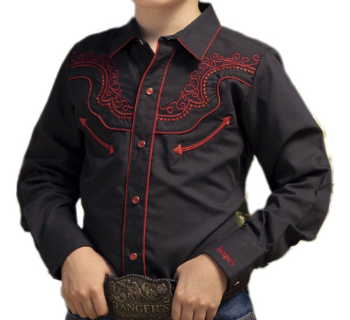 Camisa Vaquera De Niño Ranger's Modelo Pastizal 018no01 2-6