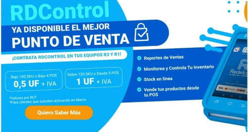 Terminal De Pago Redelcom R3 Boleta Electrónica.