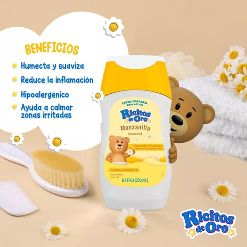 2 Crema Corporal Grisi Ricitos De Oro Manzanilla 250ml