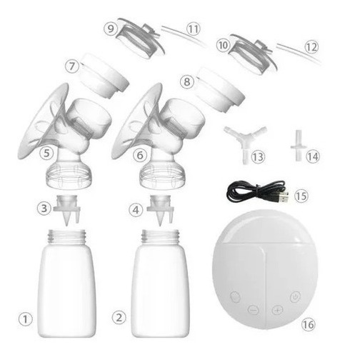 Imagen 4 de 4 de Extractor Electrico Doble Leche Materna Compatible Teteros