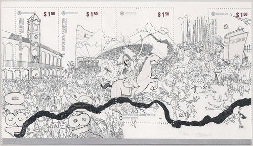 Argentina - Hoja B.mural Bicentenario - Año 2010- Gj 3805/16