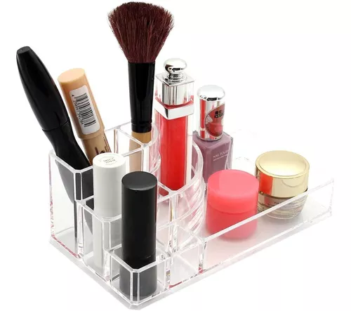 Porta brochas de acrílico para cosméticos, dise?o simple, organizador de  brochas de maquillaje transparente portátil grueso, brocha de maquillaje  para guardar lápiz de u?as Para Maquillaje Octpeak NO