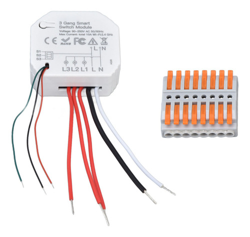 Módulo Domótico Smart Light Wifi Light Control De 3 Elemento
