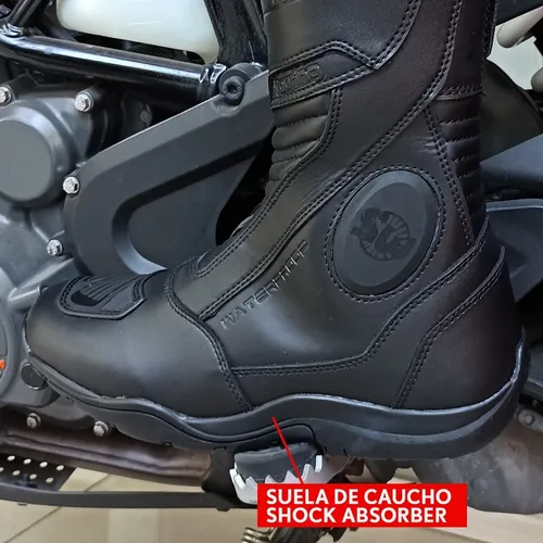 Botas Moto Samurai Warrior Touring Turismo Largas Negro