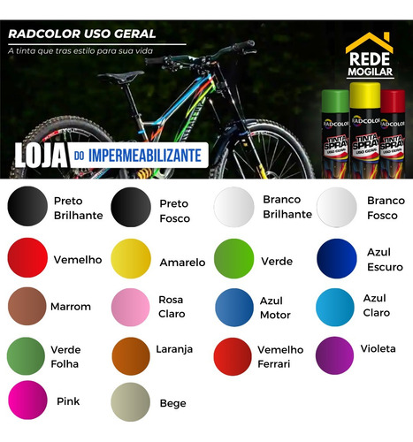 Kit 4 Tinta Spray Cores 400ml Automotivo E Uso Geral