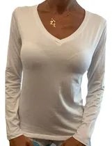 Comprar Camiseta De Modal Manga Larga Cuello En V Manga Larga