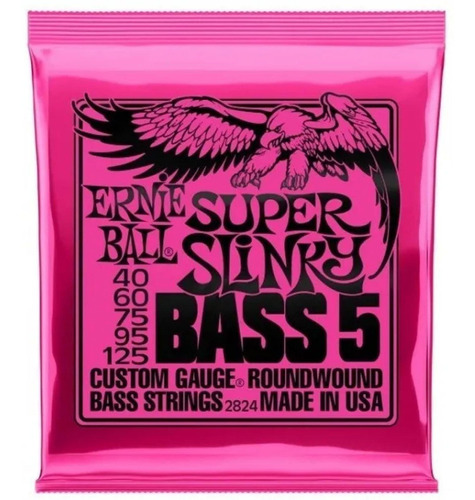 Encordadura Ernie Ball 2824 Super Slinky 5 Cuerdas