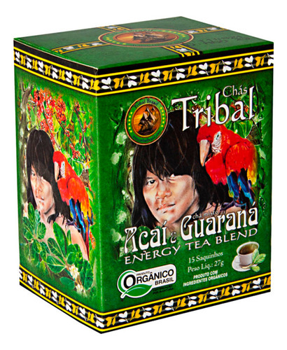 Chá De Açaí E Guaraná Orgânico 15 Sachês - Tribal Brasil