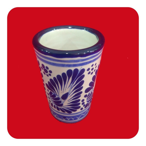 Imagen 2 de 8 de Set 60 Tequileros De Talavera Poblana Tradicional Tql