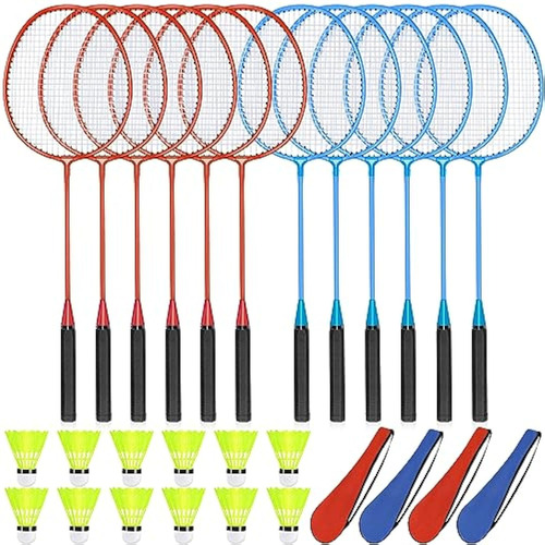 Juego De 12 Raquetas De Bádminton Que Incluye Raquetas,