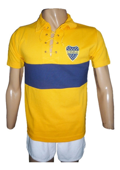 Camiseta Boca Juniors Vintage Retro Cordones  0023 