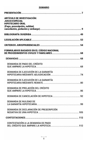 Juicio Especial Hipotecario Oral (pago, Prescripción, Nulidad, Cancelación, Prelación Y Embargo)