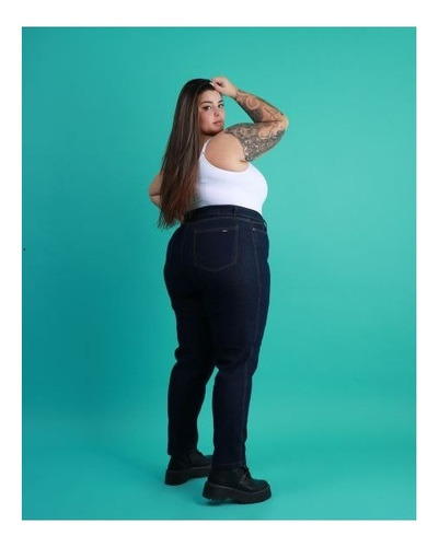 Jeans Mom Semielastizado Talle Grande