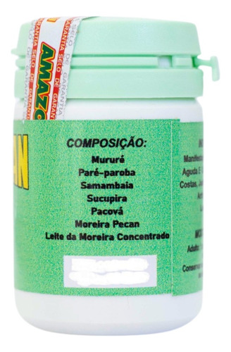 Kit 5 Frascos Moreira Pecan Extra 30 Cápsulas Nutricional Sem Sabor