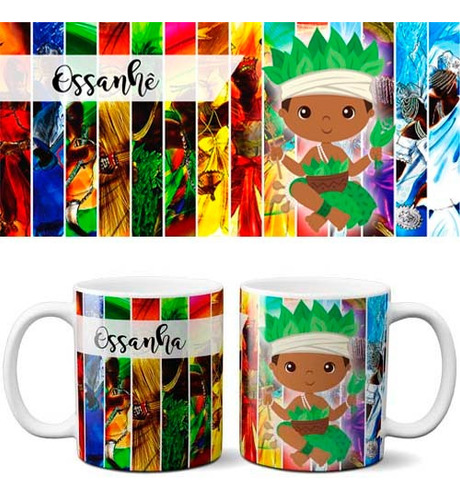 Estampas Canecas Sublimação Orixás Kit 2 Png Mockups