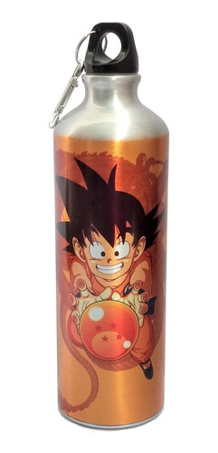 Termo Metalico Goku Dragon Ball Anime Plata O Blanco