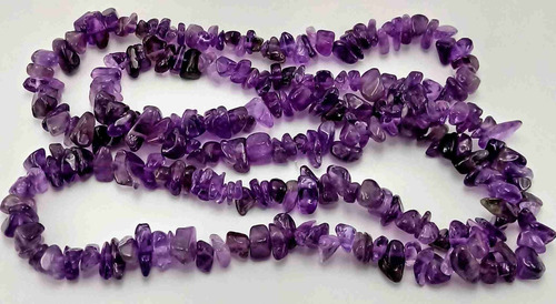 Pedra Ametista Natural Furada Cascalho Artesanato Bijuteria