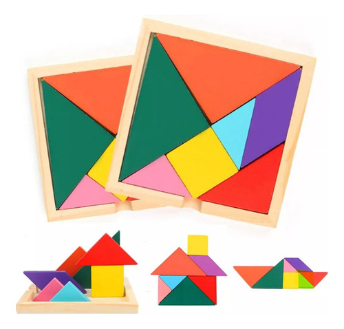 Set 6 Tangramas Juego De Entretenimiento Y Diversion