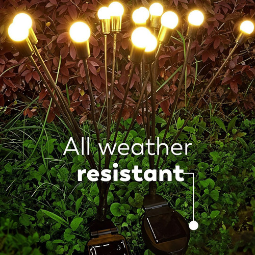 Luces Solares Impermeables Para Jardín Con Efecto Luciérnaga