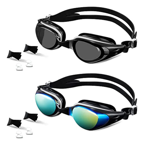 Aikotoo Gafas De Natación, Paquete De 2 Gafas De