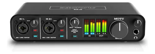 Interface De Áudio Usb-c 4x4 Com Loopback Para Streaming Black