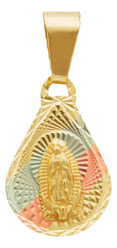 Medalla 3 Oros Virgen De Guadalupe En Oro De 10 Kilates.