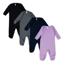 Comprar Enteritos Manga Larga X3 Con Piecito Baby Ginos 100% Algodón