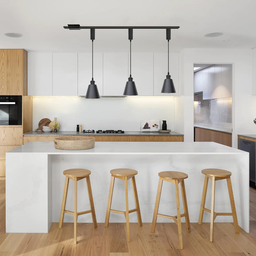 Colgantes Fsliving Con Forma De Luz Retráctil Tipo J, 3 Luce
