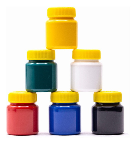 Tempera Escolar Acrilex 6 Colores Surtidos X15ml