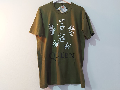 Remera Algodón Verde Oliva Queen Bohemian Rhapsody Mercury