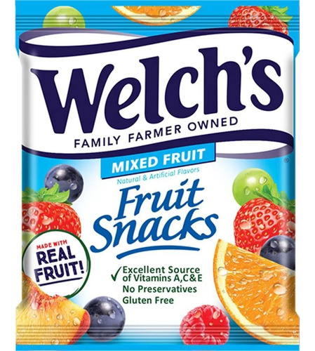 Welch's Mixed Fruit Snacks Bala Sabor Frutas Mistas - 22,7g