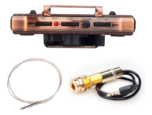 Guitarra Acústica Sound Hole Pickup Dual Mode Piezo + Mic