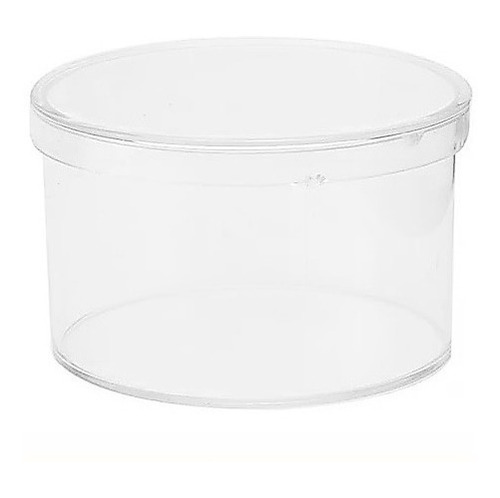20 Caixinha Acrílico Redonda 6x4 Latinha Transparente Pote